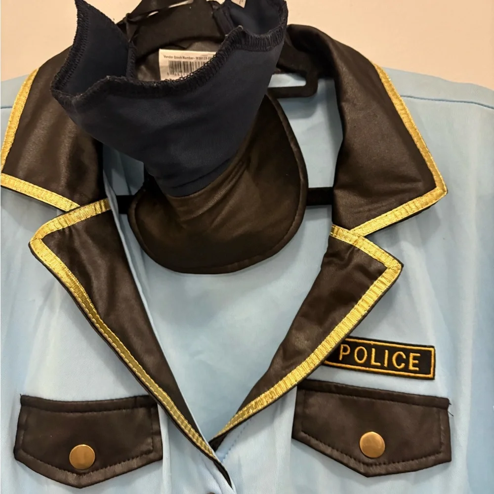 Women’s Halloween Police Officer Costume - Blue and Black